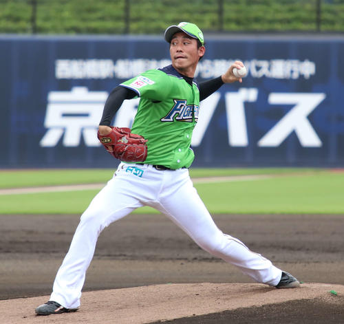 イースタン・リーグ　日本ハム対DeNA　先発登板した日本ハム吉川（撮影・山崎純一）