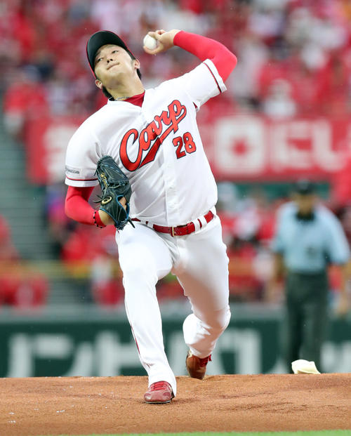 広島対巨人　広島先発の床田（撮影・垰建太）