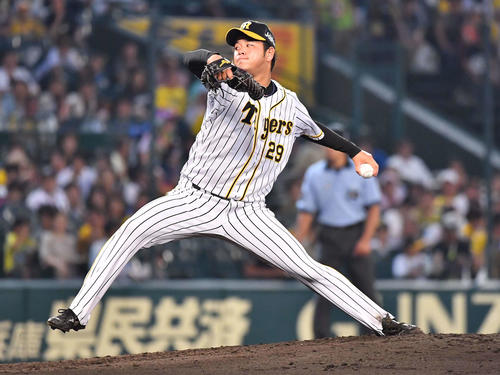阪神対ヤクルト　先発し7回を2失点と好投をみせた高橋遥（撮影・清水貴仁）