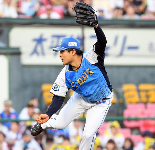 楽天対西武　西武の先発松本（撮影・たえ見朱実）