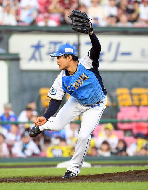 楽天対西武　西武の先発松本（撮影・たえ見朱実）