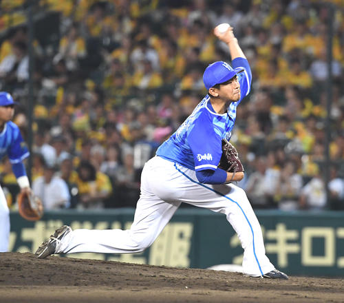 阪神対DeNA　6回好投をする今永（撮影・奥田泰也）