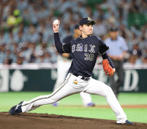 オリックス先発のK－鈴木（撮影・梅根麻紀）