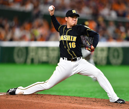 阪神先発の西勇輝（撮影・清水貴仁）