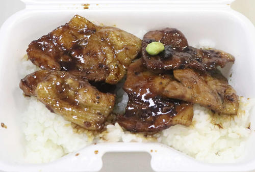 「肉祭」の出品メニューの十勝帯広上豚丼（900円）（撮影・久永壮真）