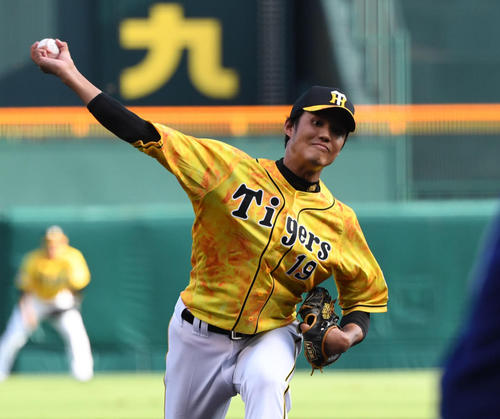 ウエスタン・リーグ阪神対中日　中日戦に先発した藤浪は6回を6安打2失点で敗戦投手となる（2019年7月26日撮影・奥田泰也）