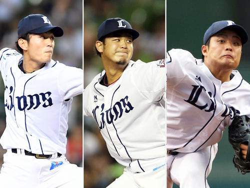 左から今井達也、高橋光成、松本航
