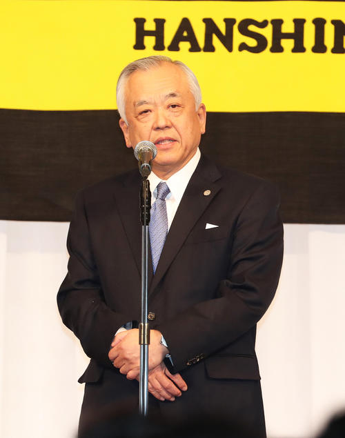 阪神藤原崇起オーナー（2019年3月6日撮影）