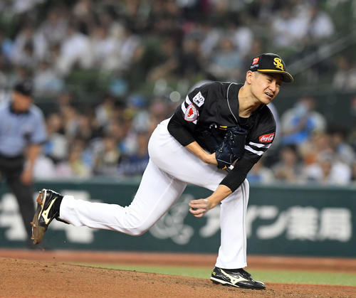 西武対ソフトバンク　ソフトバンク先発の大竹（撮影・たえ見朱実）