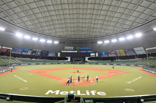 西武のメットライフドーム（2019年6月6日撮影）