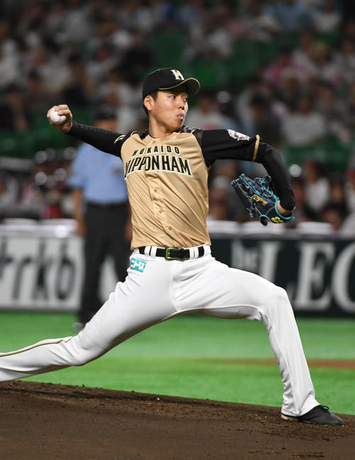 日本ハム杉浦稔大（2019年7月16日撮影）