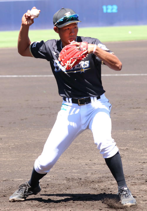 日本ハム難波侑平内野手（18年8月撮影）