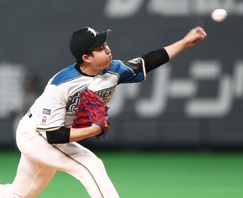 日本ハム堀瑞輝（2019年8月4日撮影）