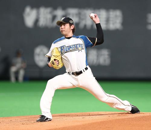 日本ハム加藤貴之（2019年7月31日撮影）
