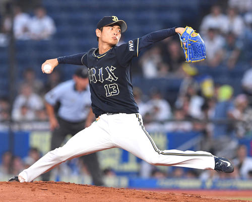 オリックス山岡泰輔（2019年7月31日撮影）　