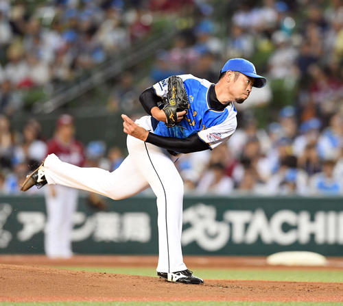 西武対楽天　西武の先発榎田（撮影・たえ見朱実）