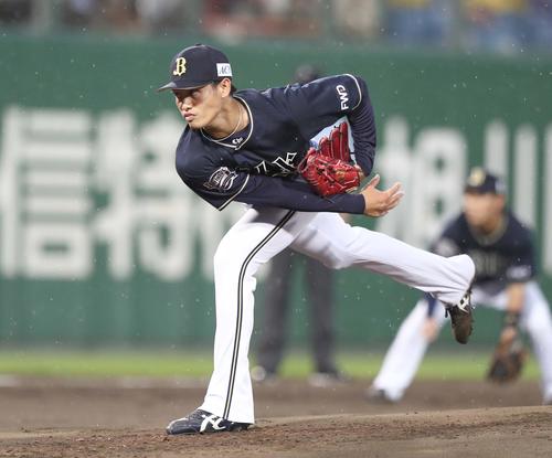 日本ハム対オリックス　オリックス先発の張奕（撮影・黒川智章）