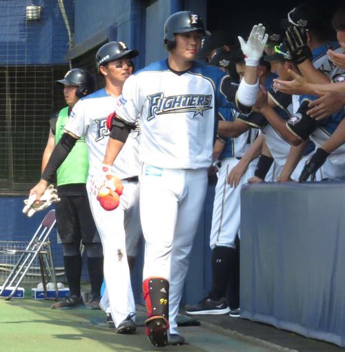日本ハム王柏融（2019年8月1日撮影）