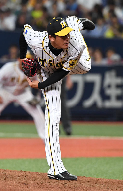 阪神対広島　7回から登板した能見篤史（撮影・奥田泰也）