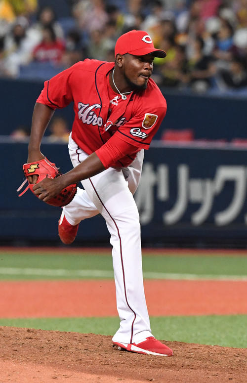阪神対広島　9回から登板したヘロニモ・フランスア投手（撮影・奥田泰也）