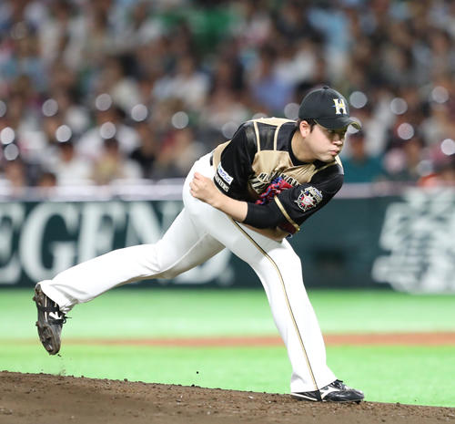 ソフトバンク対日本ハム　日本ハム先発・堀瑞輝（撮影・梅根麻紀）