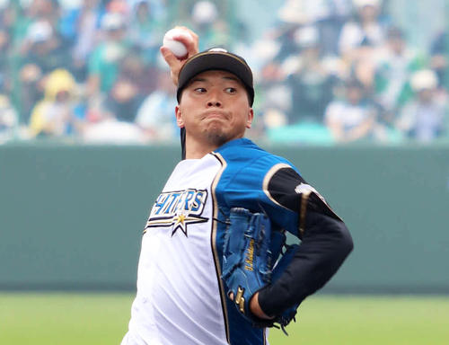 イースタン・リーグのロッテ戦で先発した日本ハム生田目（撮影・山崎純一）