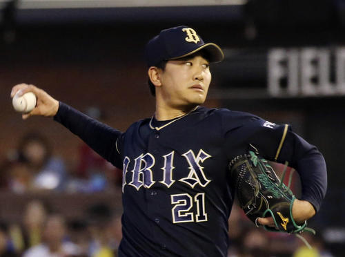 楽天戦に先発したオリックス・竹安（共同）