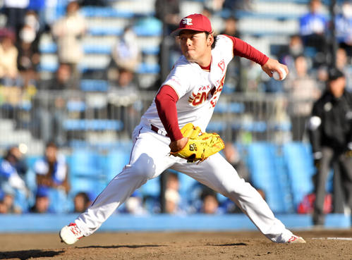 楽天高梨雄平（2019年3月14日撮影）
