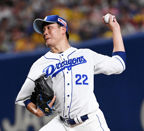 中日対阪神19回戦　中日先発の大野雄大（撮影・前岡正明）