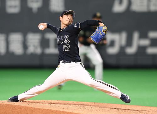 オリックス山岡泰輔（2019年8月7日撮影）
