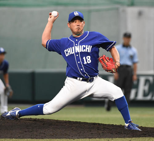 中日松坂大輔（2019年8月14日撮影）
