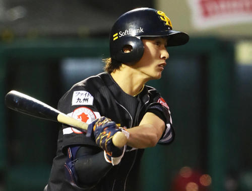 ソフトバンク周東佑京（2019年5月9日撮影）