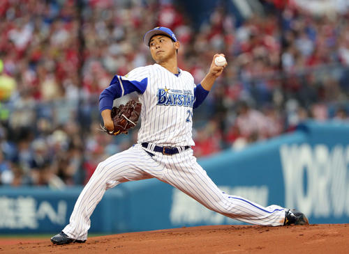 DeNA対広島　先発し力投するDeNA今永（撮影・鈴木正人）