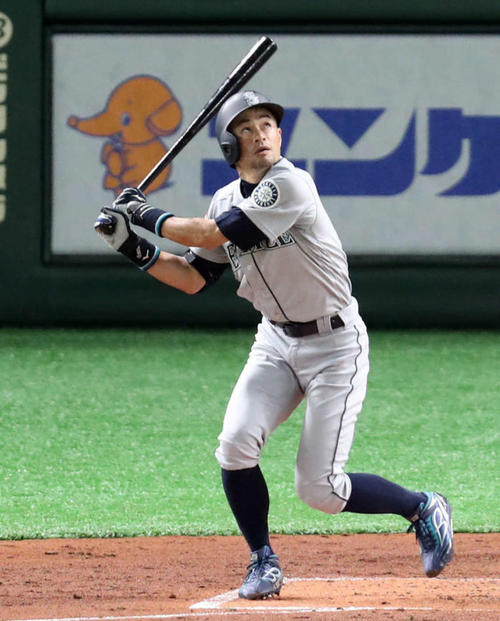 マリナーズのイチロー（19年3月21日撮影）