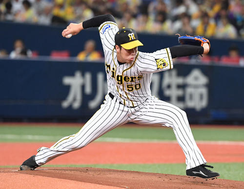 阪神対DeNA　先発し5回2／3を投げ6勝目を挙げた青柳（撮影・奥田泰也）