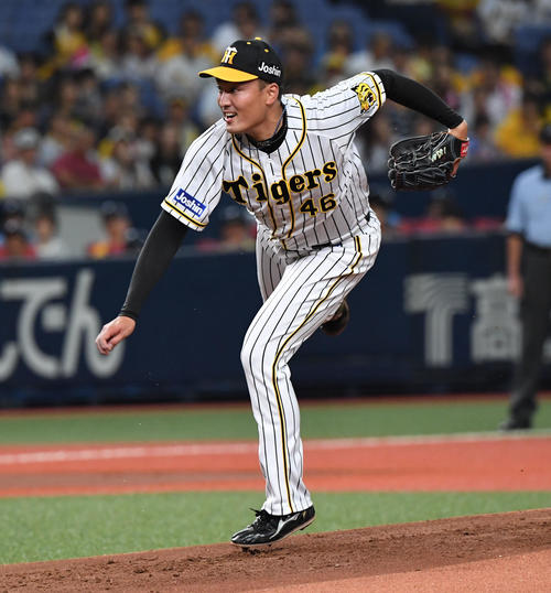 阪神対DeNA　阪神先発の秋山拓巳（撮影・奥田泰也）