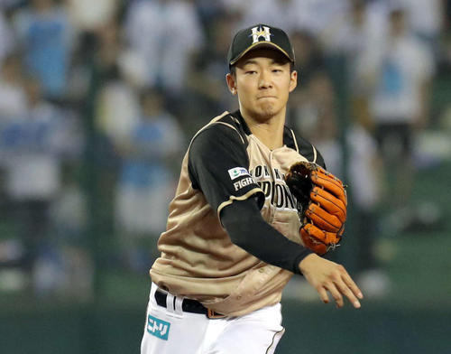 日本ハム石井一成（2019年8月21日撮影）