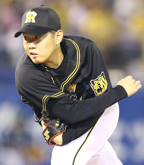 ヤクルト対阪神　力投する阪神先発の西（撮影・河野匠）