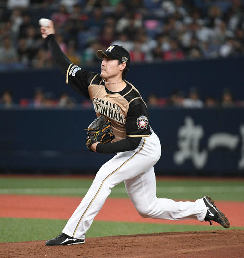オリックス対日本ハム　力投する日本ハム先発の有原（撮影・渦原淳）