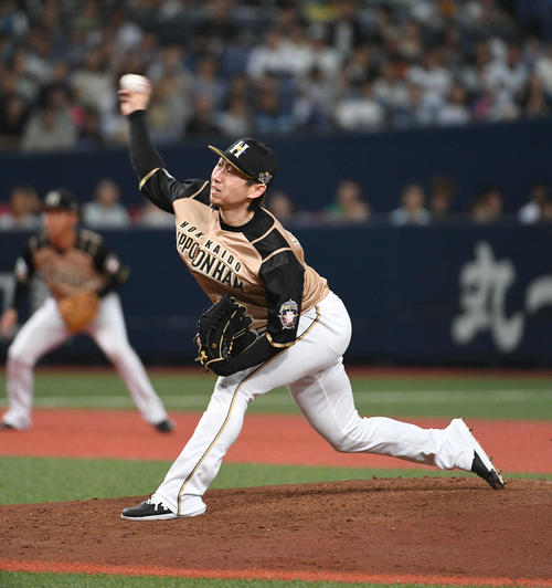 オリックス対日本ハム　オリックス戦に先発し5勝目を挙げた金子（撮影・渦原淳）