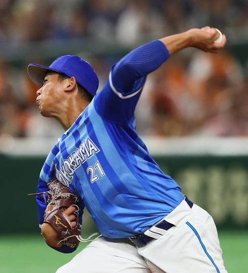 巨人対DeNA　DeNA先発の今永（撮影・足立雅史）