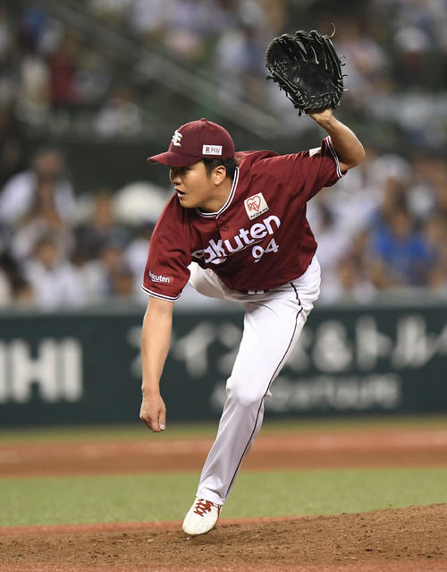 西武対楽天　先発し力投する楽天石橋（撮影・鈴木みどり）