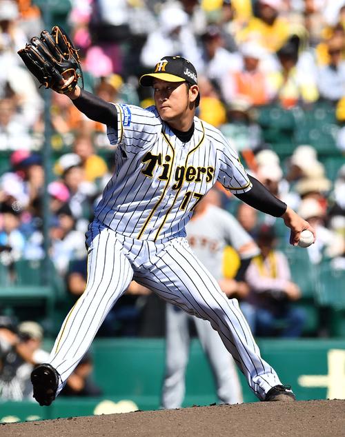 阪神岩貞祐太（2019年4月20日撮影）