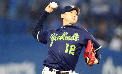 ヤクルト石山泰稚（2019年4月30日撮影）