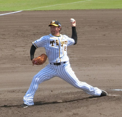 先発で3回3安打1失点だった阪神岩田（撮影・奥田隼人）