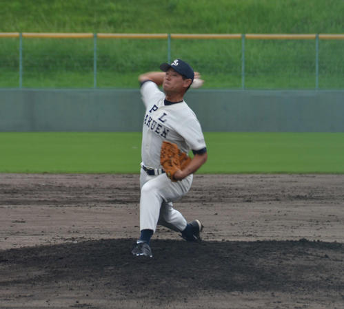 マスターズ甲子園大阪予選代表決定戦で先発したPL学園・桑田真澄氏（撮影・望月千草）