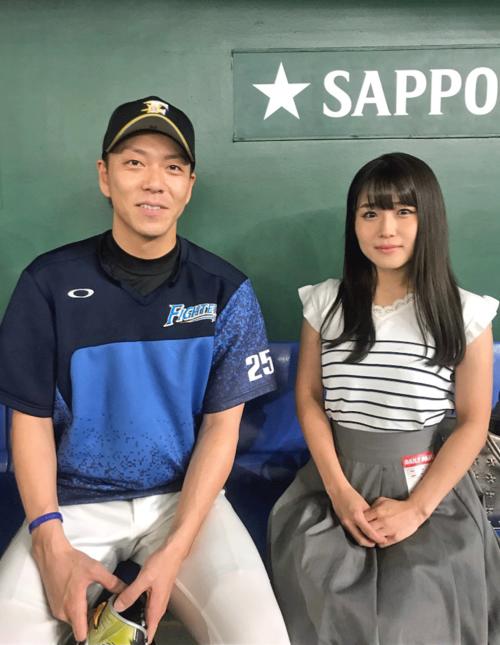 宮西投手とのツーショット