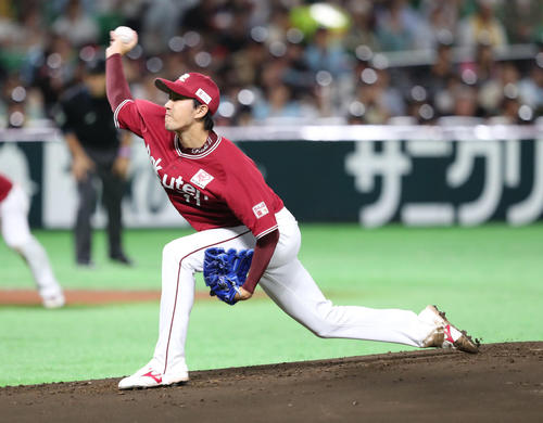 ソフトバンク対楽天　楽天先発・岸孝之（撮影・梅根麻紀）