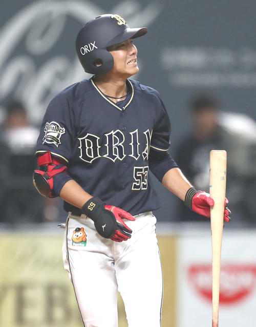 日本ハム対オリックス　3回表オリックス無死、三振に終わる宜保（撮影・黒川智章）