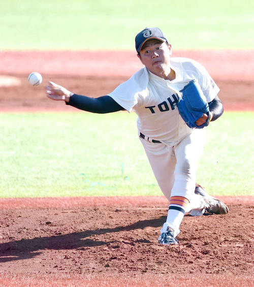 東北工大対東北福祉大　2回を無失点に抑えた東北福祉大・津森